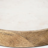 Mercana Campana I Small Wooden/White Marble Base Glass Cloche
