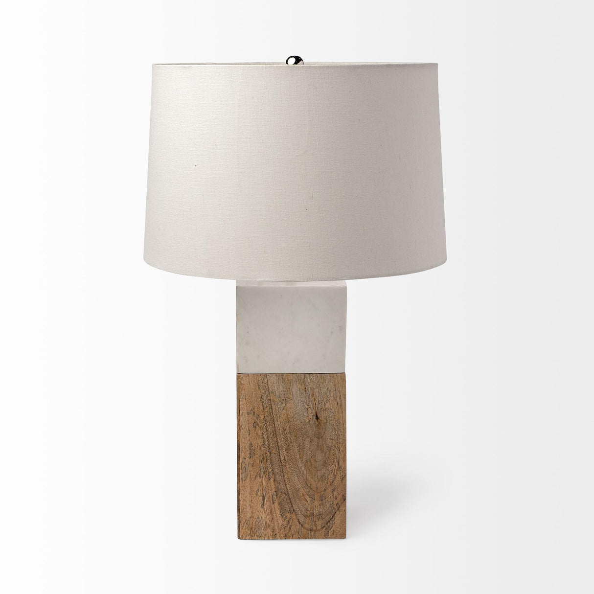 Mercana Woodrow (22.3"H) Light Brown Wood w/ White Accent Table Lamp
