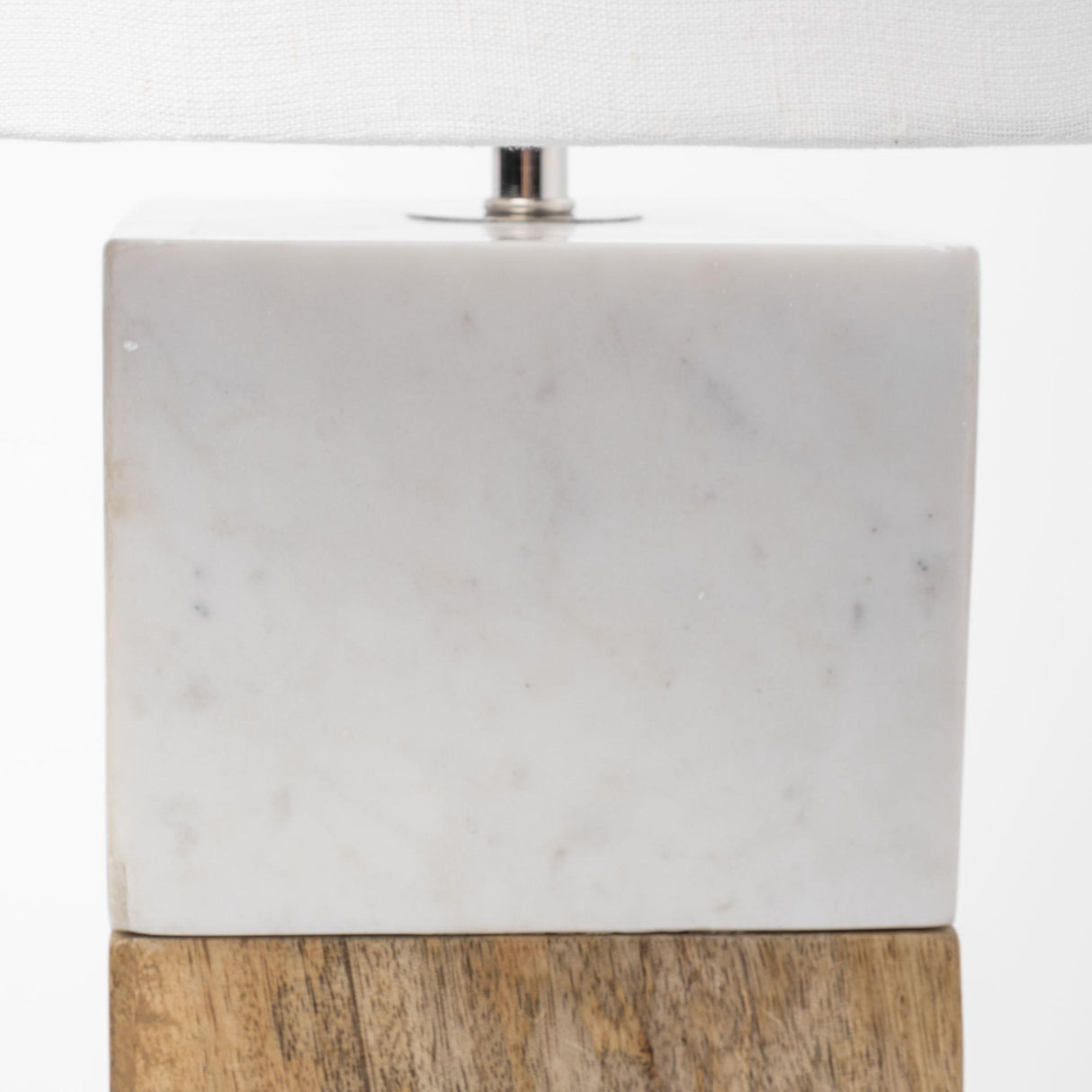 Mercana Woodrow (22.3"H) Light Brown Wood w/ White Accent Table Lamp