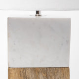 Mercana Woodrow (22.3"H) Light Brown Wood w/ White Accent Table Lamp