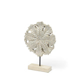 Mercana Kamara I (Small) 12L x 4W White Washed Wood W/Antiqued Silver Botanical Decorative Object