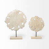 Mercana Kamara II (Large) 16L x 4W White Washed Wood W/Antiqued Silver Botanical Decorative Object