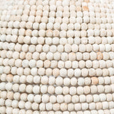 Mercana Theta 15.5x14.5 White-Washed Wood Beaded Pendant Light
