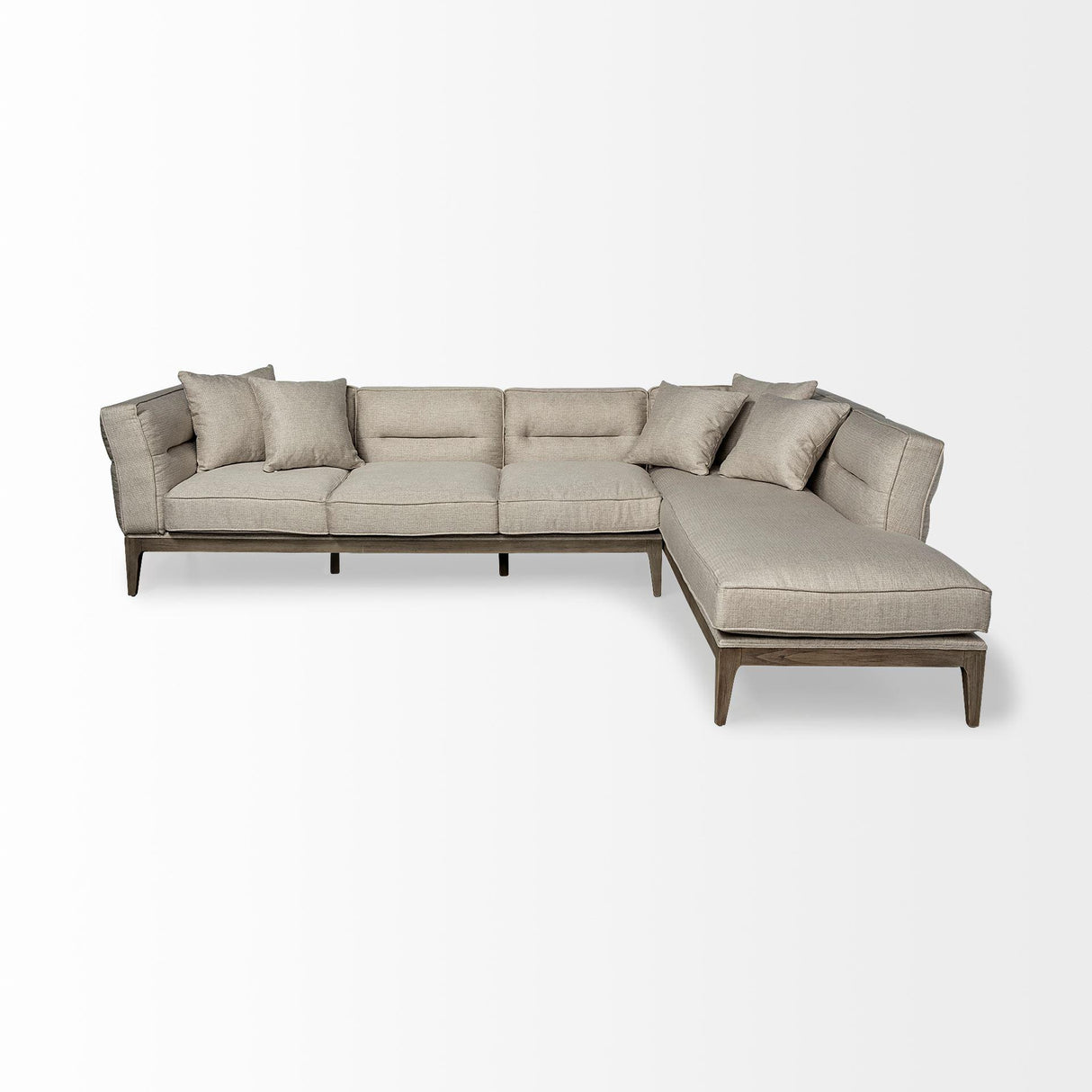 Mercana Denali III Beige Upholstered Wooden Frame Sectional