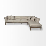 Mercana Denali III Beige Upholstered Wooden Frame Sectional