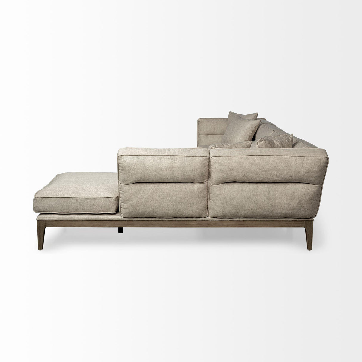 Mercana Denali III Beige Upholstered Wooden Frame Sectional