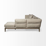 Mercana Denali III Beige Upholstered Wooden Frame Sectional