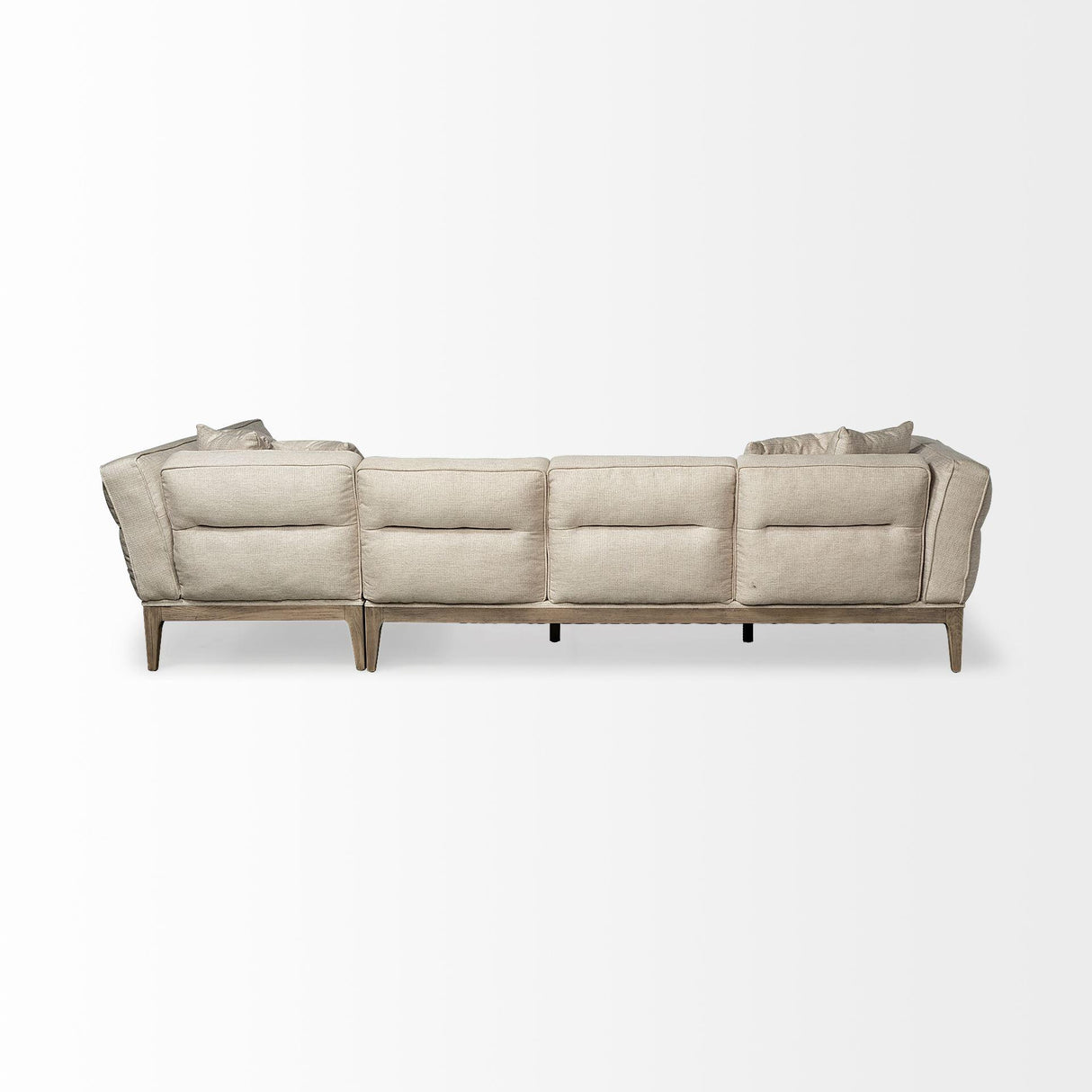 Mercana Denali III Beige Upholstered Wooden Frame Sectional