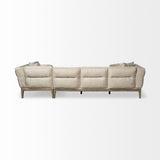 Mercana Denali III Beige Upholstered Wooden Frame Sectional