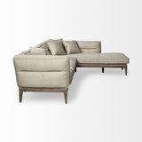 Mercana Denali III Beige Upholstered Wooden Frame Sectional