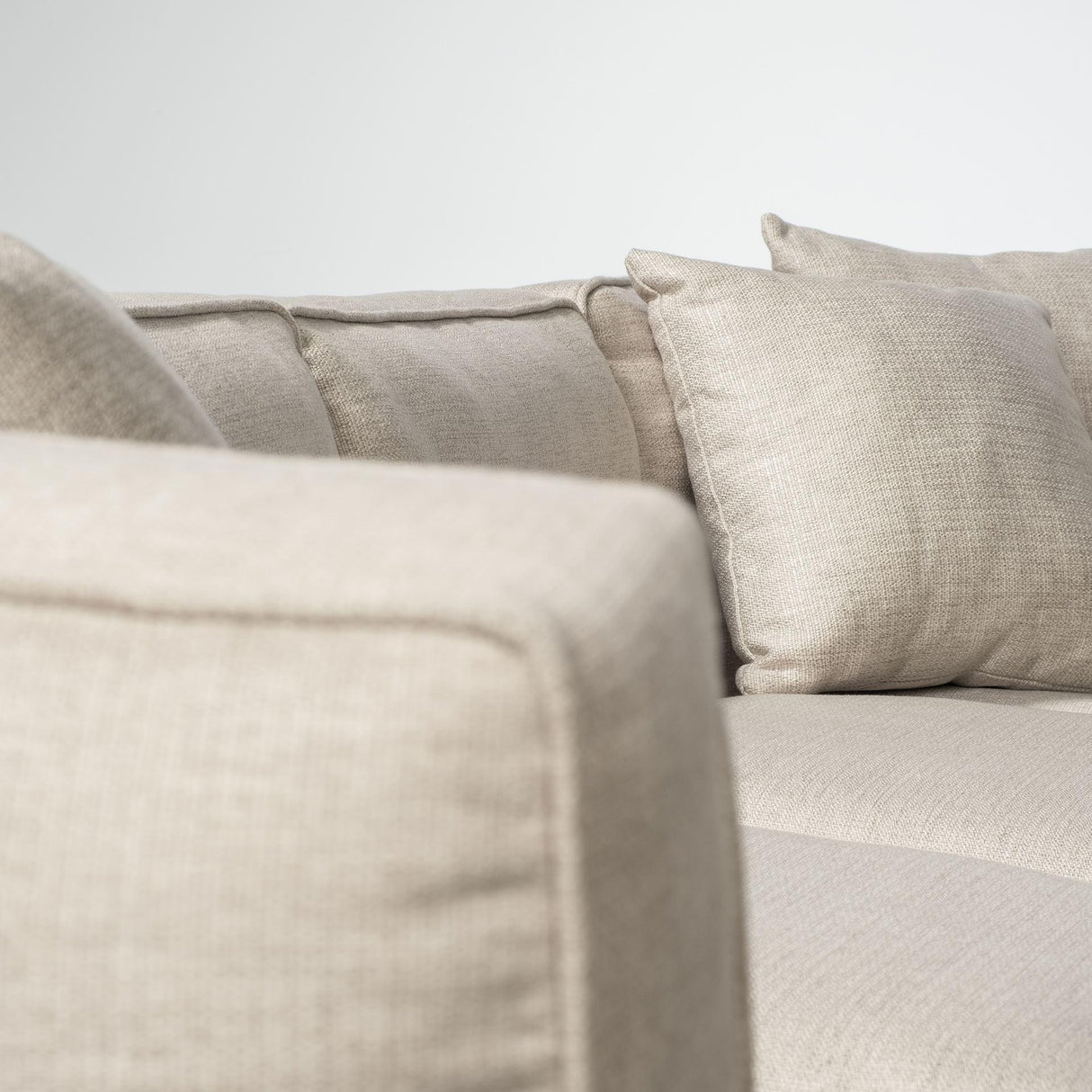 Mercana Denali III Beige Upholstered Wooden Frame Sectional