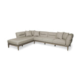 Mercana Denali IV 121" Beige Upholstered Wooden Frame Left Four Seater Sectional