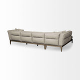 Mercana Denali IV 121" Beige Upholstered Wooden Frame Left Four Seater Sectional
