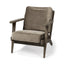 Mercana Olympus II Brown Velvet Covered Wooden Frame Accent Chair