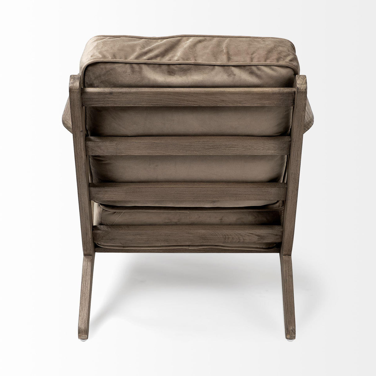 Mercana Olympus II Brown Velvet Covered Wooden Frame Accent Chair