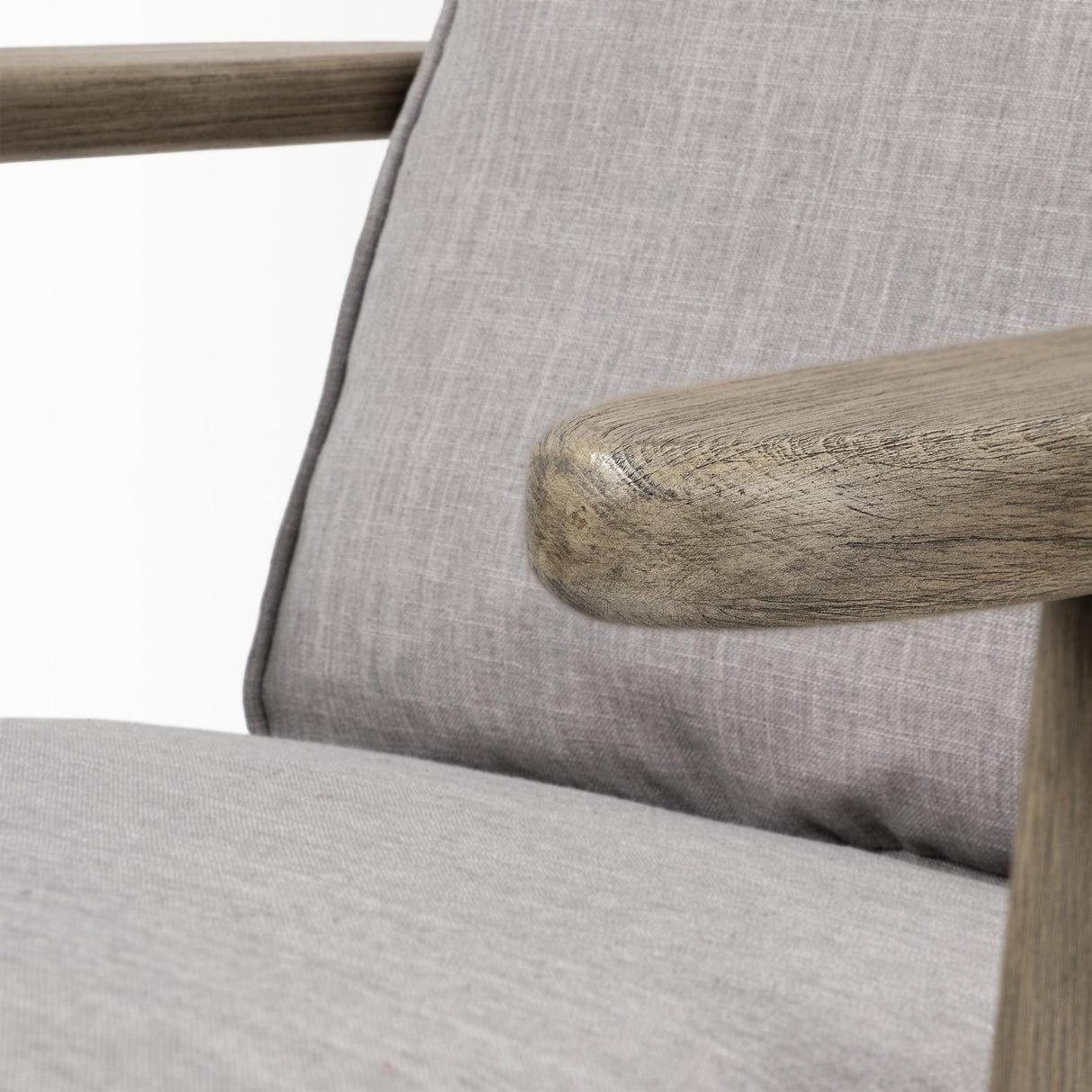 Mercana Olympus II Flint Gray Fabric Covered Wooden Frame Accent Chair