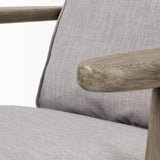 Mercana Olympus II Flint Gray Fabric Covered Wooden Frame Accent Chair