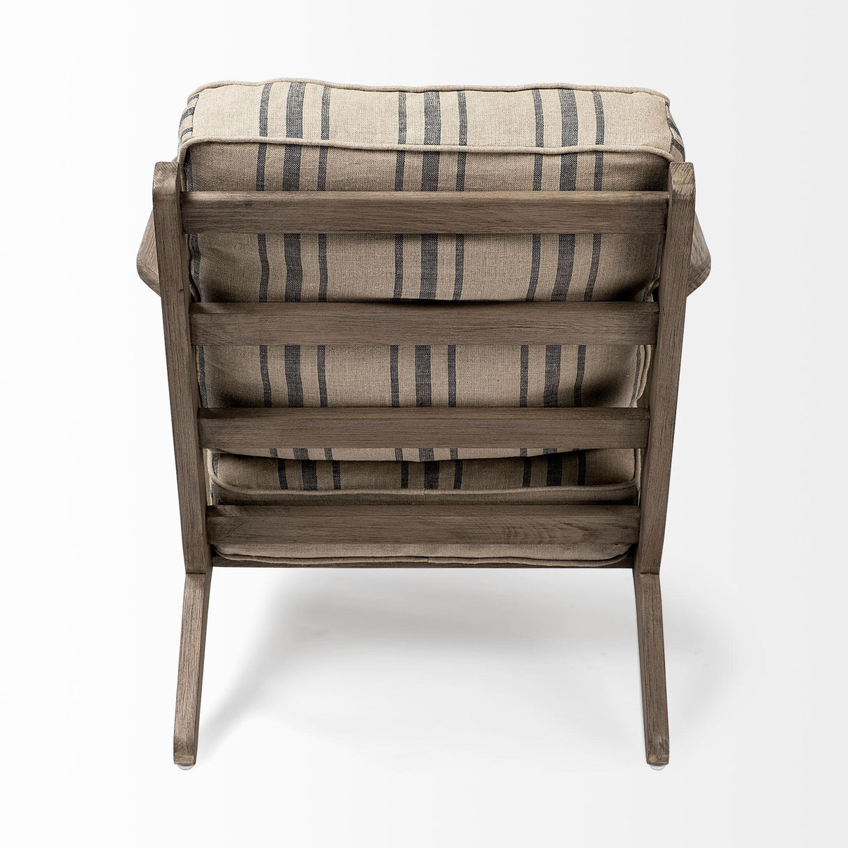Mercana Olympus III Striped Brown Jute Wrapped Wooden Frame Accent Chair