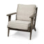 Mercana Olympus VI Beige Fabric Wrapped Wooden Frame Accent Chair