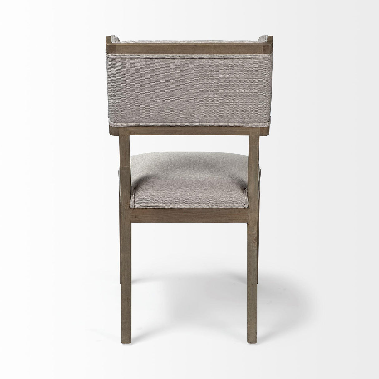 Mercana Tenton II Grey Fabric Seat Brown Wood Frame Dining Chair