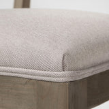 Mercana Tenton II Grey Fabric Seat Brown Wood Frame Dining Chair