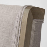 Mercana Tenton II Grey Fabric Seat Brown Wood Frame Dining Chair