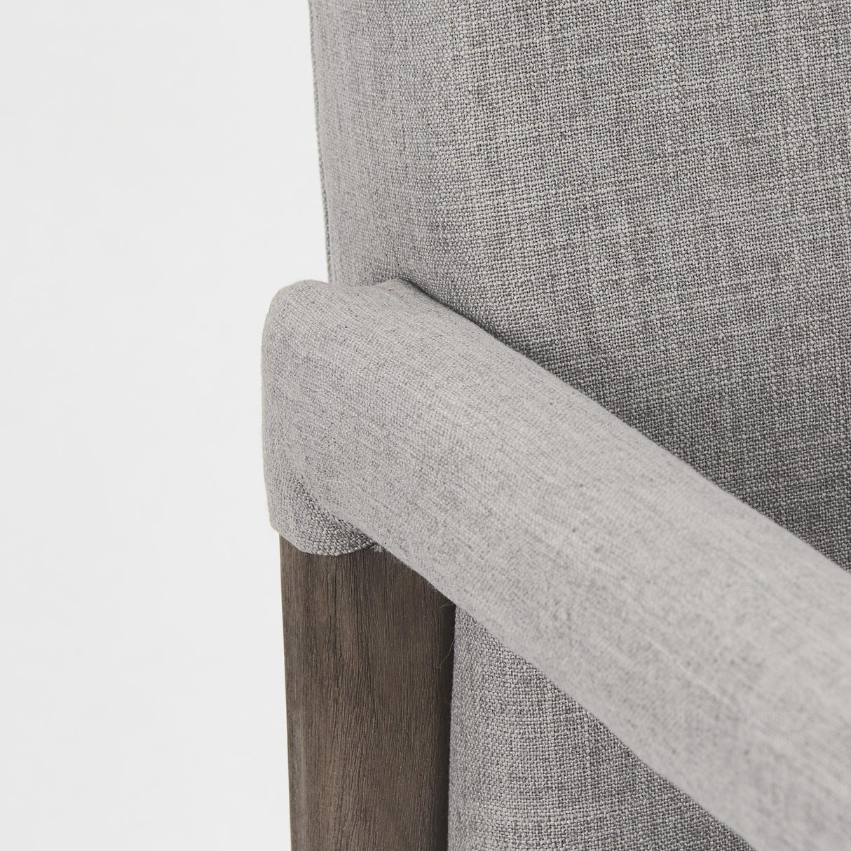 Mercana Palisades Grey Fabric Wrap Brown Wooden Frame Dining Chair