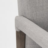 Mercana Palisades Grey Fabric Wrap Brown Wooden Frame Dining Chair