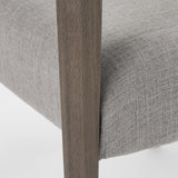 Mercana Palisades Grey Fabric Wrap Brown Wooden Frame Dining Chair