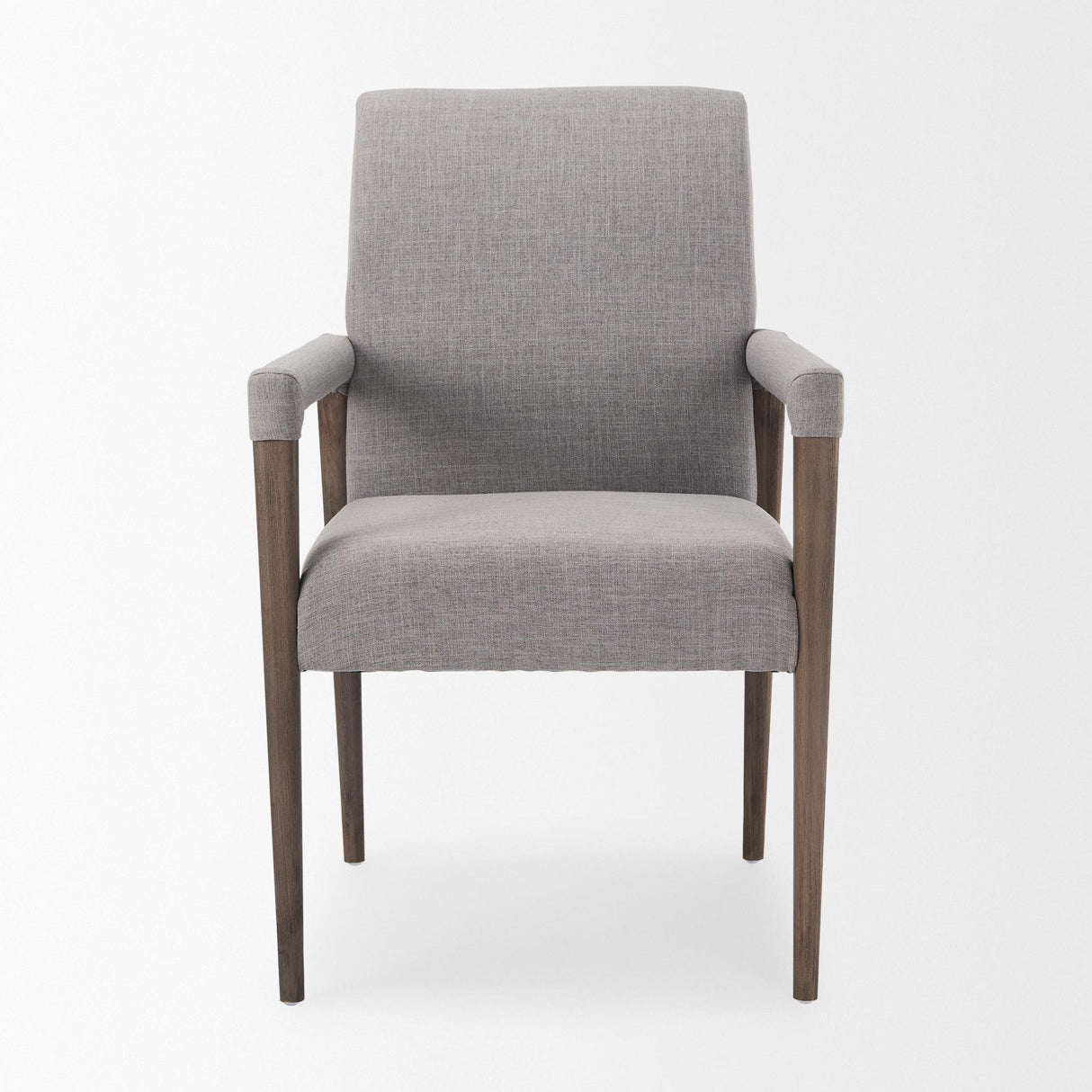 Mercana Palisades Grey Fabric Wrap Brown Wooden Frame Dining Chair