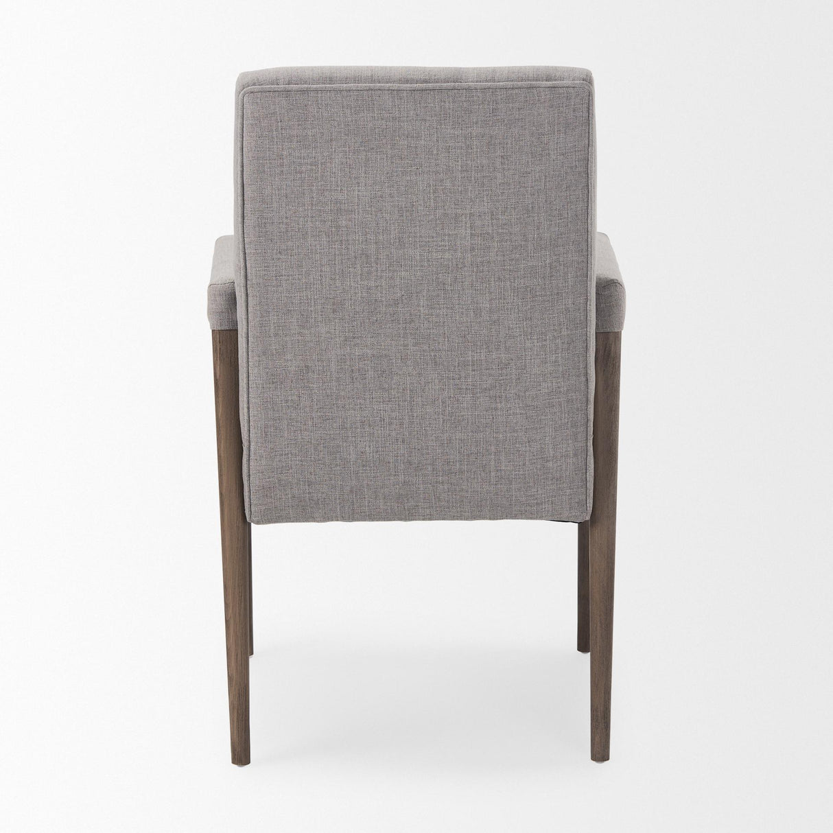 Mercana Palisades Grey Fabric Wrap Brown Wooden Frame Dining Chair