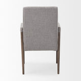 Mercana Palisades Grey Fabric Wrap Brown Wooden Frame Dining Chair
