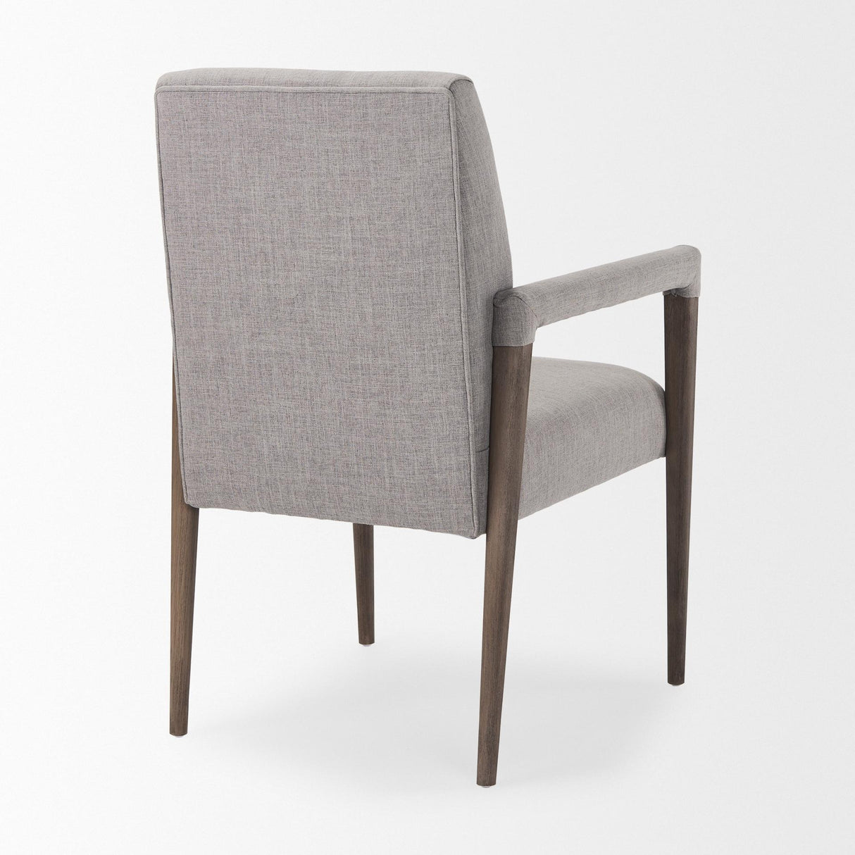 Mercana Palisades Grey Fabric Wrap Brown Wooden Frame Dining Chair