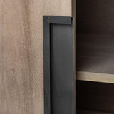 Mercana Braxton III 81.5x18.5 Natural Brown Solid Wood 3 Drawer 6 Door Sideboard