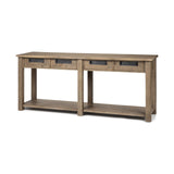 Mercana Harrelson III 72L x 18W Brown Wood 4 Drawer Console Table
