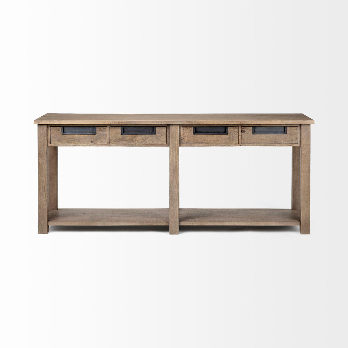 Mercana Harrelson III 72L x 18W Brown Wood 4 Drawer Console Table