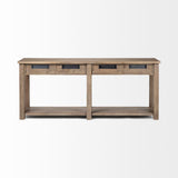 Mercana Harrelson III 72L x 18W Brown Wood 4 Drawer Console Table