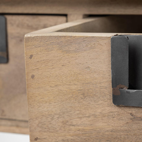 Mercana Harrelson III 72L x 18W Brown Wood 4 Drawer Console Table