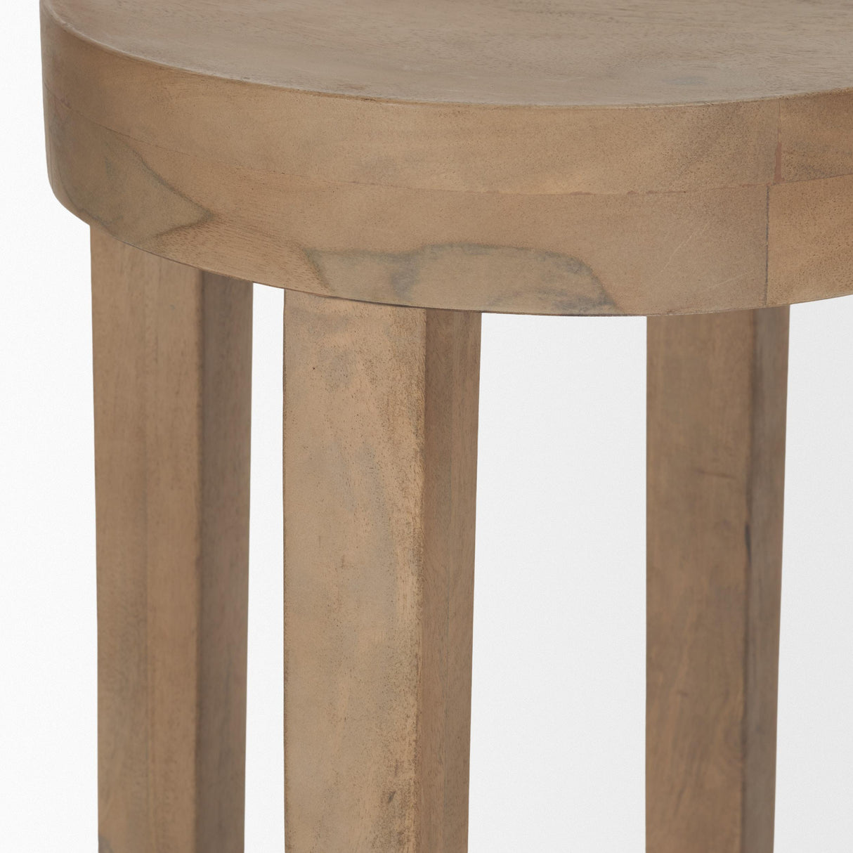 Mercana Brahma 26" Total Height White Washed Wood Stool