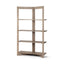 Mercana Turnbull I 42L x 16W x 72H Light Brown Wood Four Shelf Shelving Unit