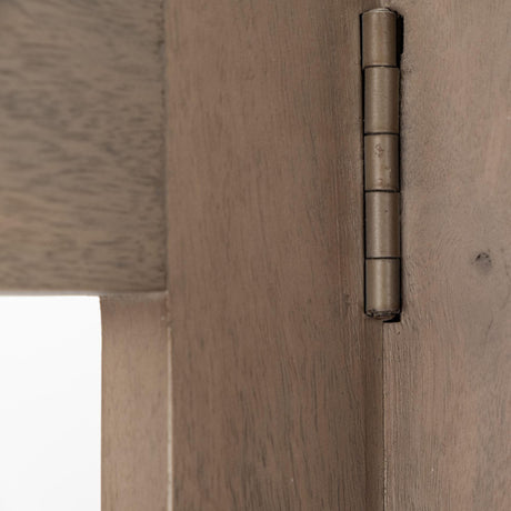 Mercana Turnbull I 42L x 16W x 72H Light Brown Wood Four Shelf Shelving Unit