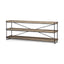 Mercana Trey I 80L x 16W Brown Wood and Black Iron Console Table