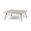 Mercana Kirby 40 X 40 X 15 Brown Solid Wood Top & Legs w/Metal Bracing Coffee Table