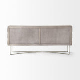 Mercana Excelsior I (72x18.3) Solid Wood Gold Metal Base 4 Cabinet Door SideBoard