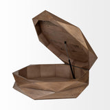 Mercana Arreto Hexagonal Hinged Solid Wood Top and Base Coffee Table