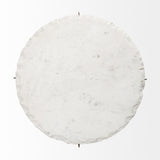Mercana Reinhold II 21L x 21W x 21H Round Live-Edge Marble Top and Gold Metal Base Side/End Table