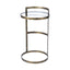 Mercana Reimer 15L x 15W Gold Round Glass Top W/Metal Frame Accent Table