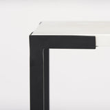 Mercana Lucas III (Set of 2) 15L x 15W; 12L x 12W White Marble W/Black Iron Frame Accent Tables