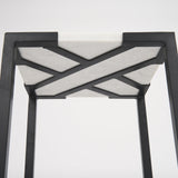 Mercana Lucas III (Set of 2) 15L x 15W; 12L x 12W White Marble W/Black Iron Frame Accent Tables