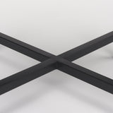 Mercana Lucas III (Set of 2) 15L x 15W; 12L x 12W White Marble W/Black Iron Frame Accent Tables